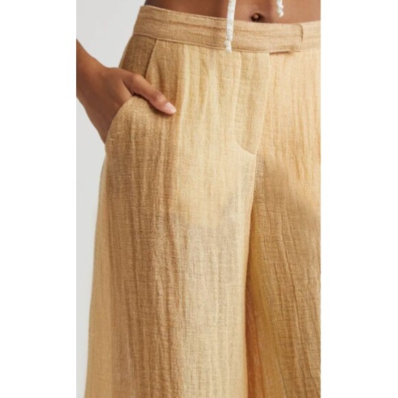 Lisa Marie Fernandez Wide Leg Gauze Linen Blend Pants size 3/M NWT - Picture 5 of 14